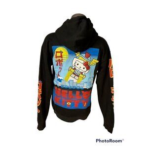 𝅺SANRIO Hello Kitty Hoodie Women's Size Small  Black New. Anime Cold‎ Gift